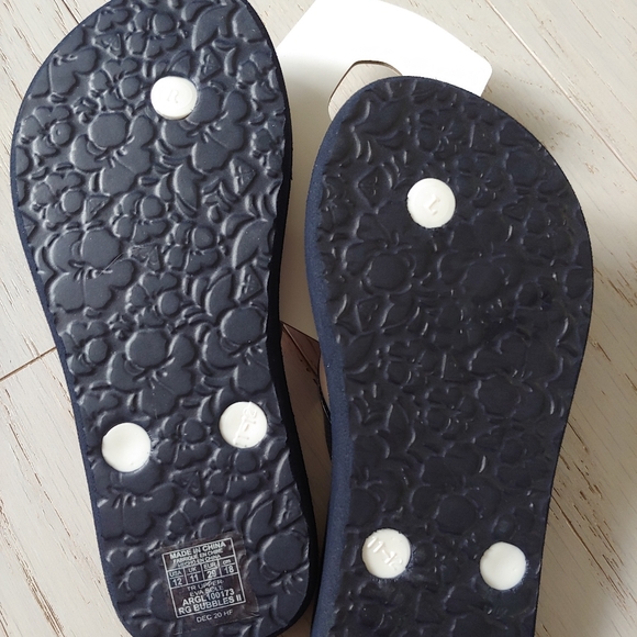 ROXY flamingo blue flip flops NEW - Picture 2 of 4